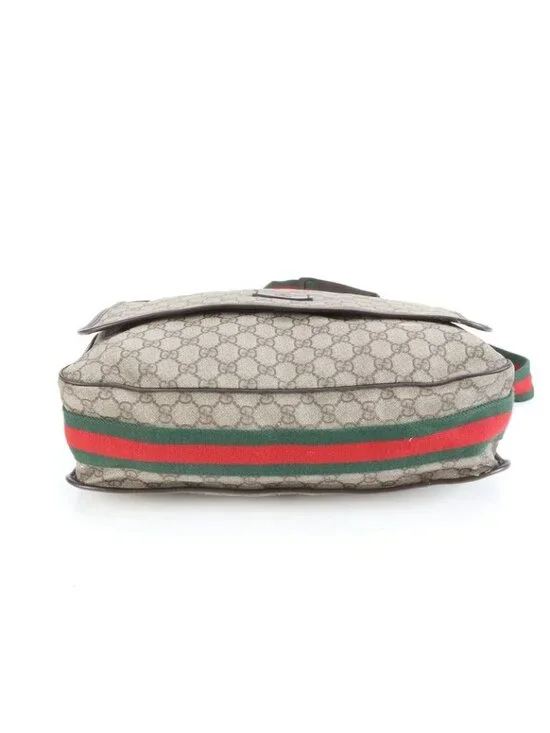 Gucci GG Supreme Sherry Line Leather Shoulder Bag Crossbody Messenger - Picture 6 of 11